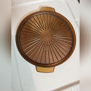 Vintage Retro 11 Inch Brown Microwave Plate